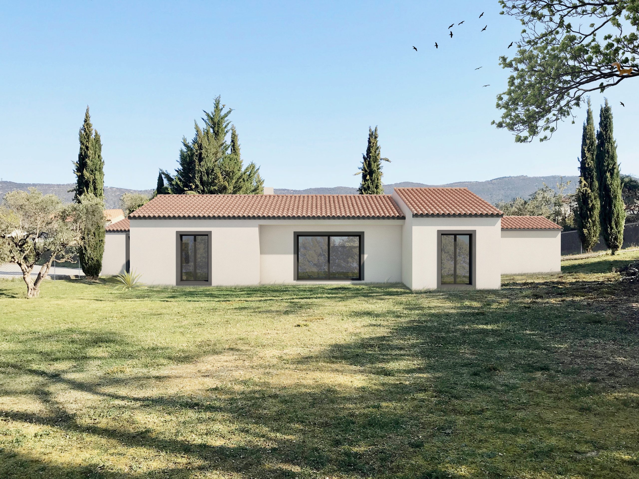 Insertion d’une maison de plain-pied provençale