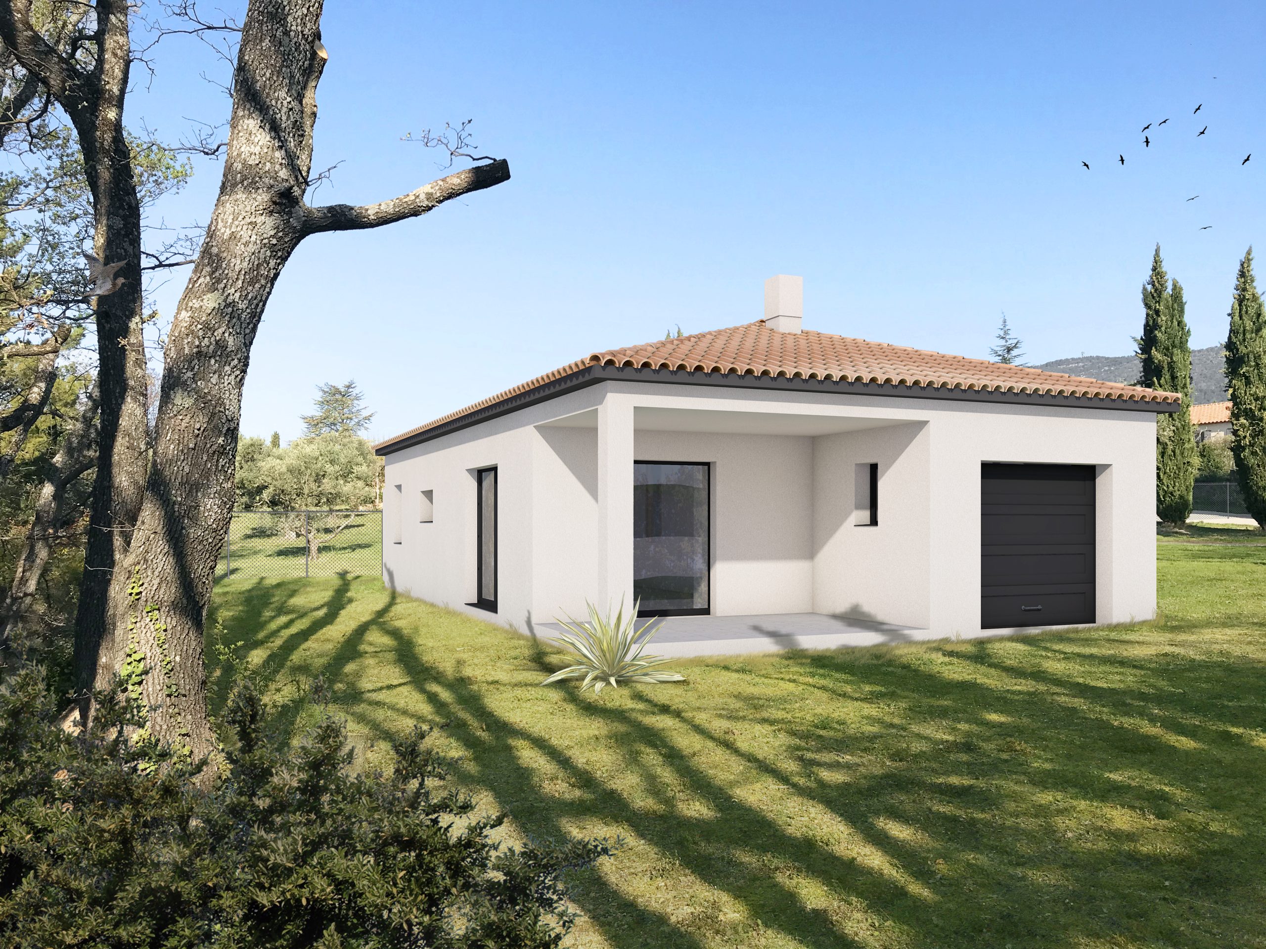 Insertion d’une maison de plain-pied dans son terrain